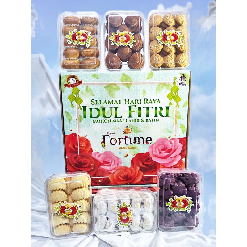 

Paket Lebaran Kue Kering FORTUNE BUTTER COOKIES Hampers Premium