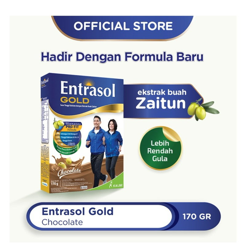 

Entrasol Gold Susu bubuk vanila coklat 2x300gr new