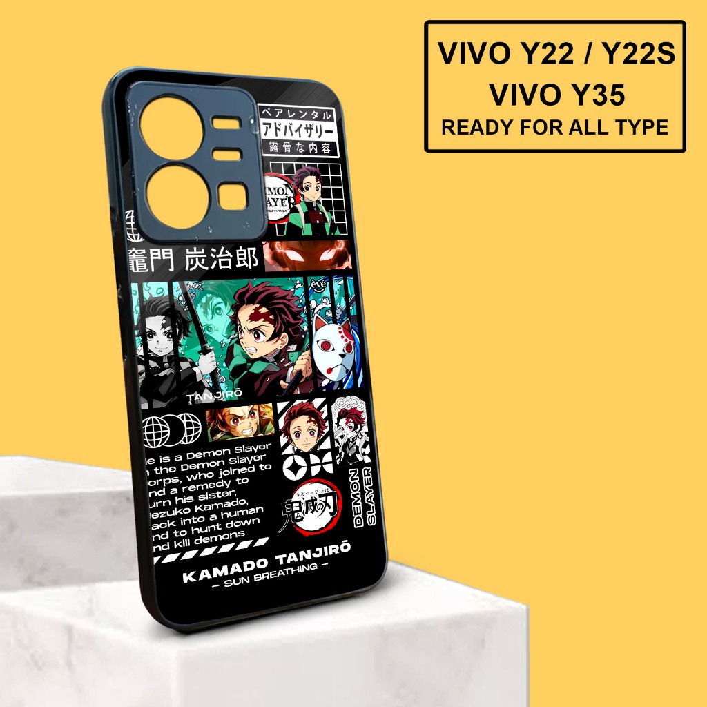 CASE VIVO Y22 VIVO Y22S VIVO Y35 - ( DEMON SLAYER ) - CASE GLOSSY - CASE HP - CASING HP - SOFTCASE H