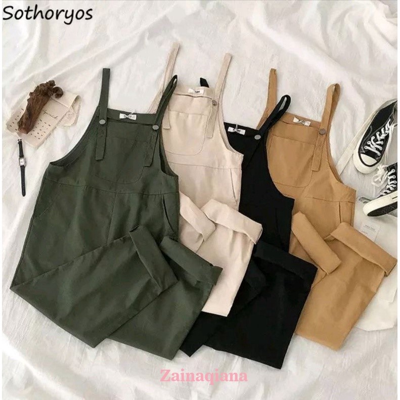 Import Terlaris FLOW OVERALL JUMPSUIT WANITA  BAJU KODOK WANITA  PAKAIAN WANITA JUMBO KEKINIAN