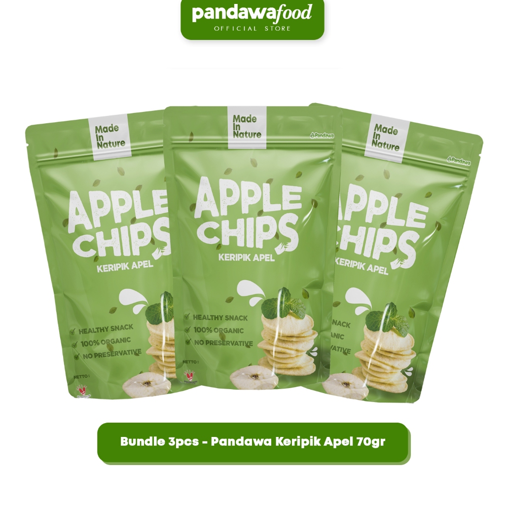 

Bundle 3pcs Keripik Buah Apel 70gr / Oleh-Oleh Khas Kota Batu Malang