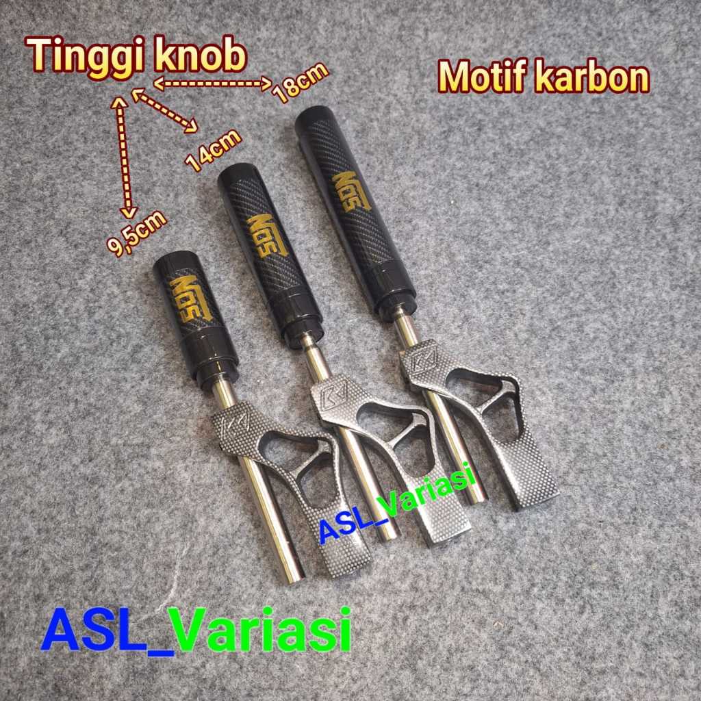 Shift Knob Ekstender Mobil Set Tuas Persneling Burn Tip karbon Alumunium tuas kepala knop stanles kn
