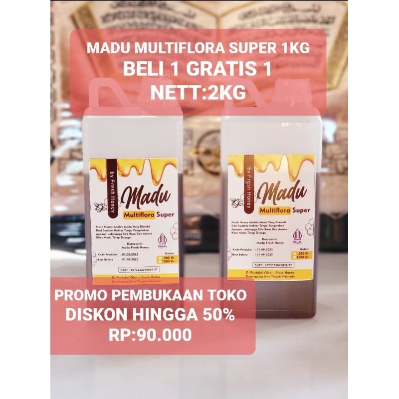 

2PCS MADU MULYIFLORA SUPER, BELI 1 GRATIS 1 1KG+1KG