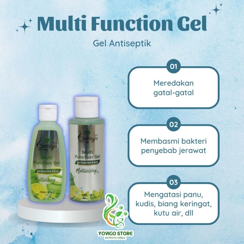 MULTI FUNCTION GEL obat gatal-gatal, biang keringat, panu, kudis.
