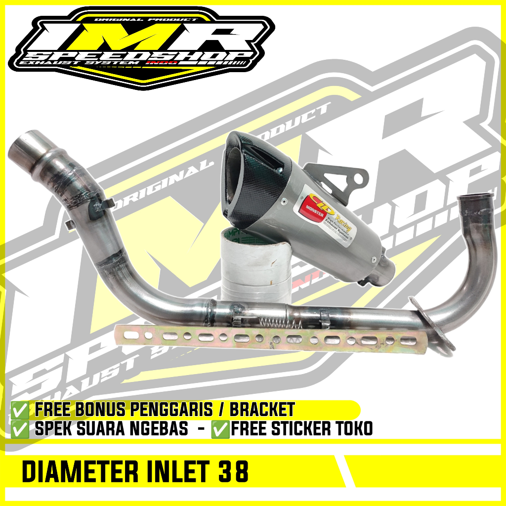KNALPOT CLD MONSTER BEAT SCOOPY VARIO 110 125 150 GENIO MIO SPORTY SMILE J GT SOUL GT 115 M3 | KARBU