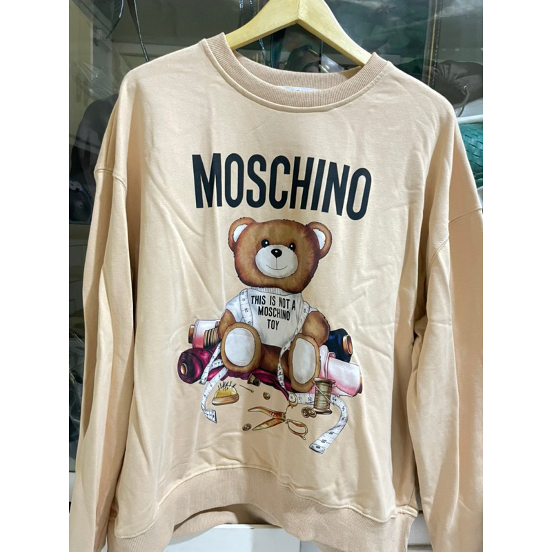 VGC Preloved MOSCHINO Sudadera Teddy Bear Sewing Modelo  LD 116 - 120cm