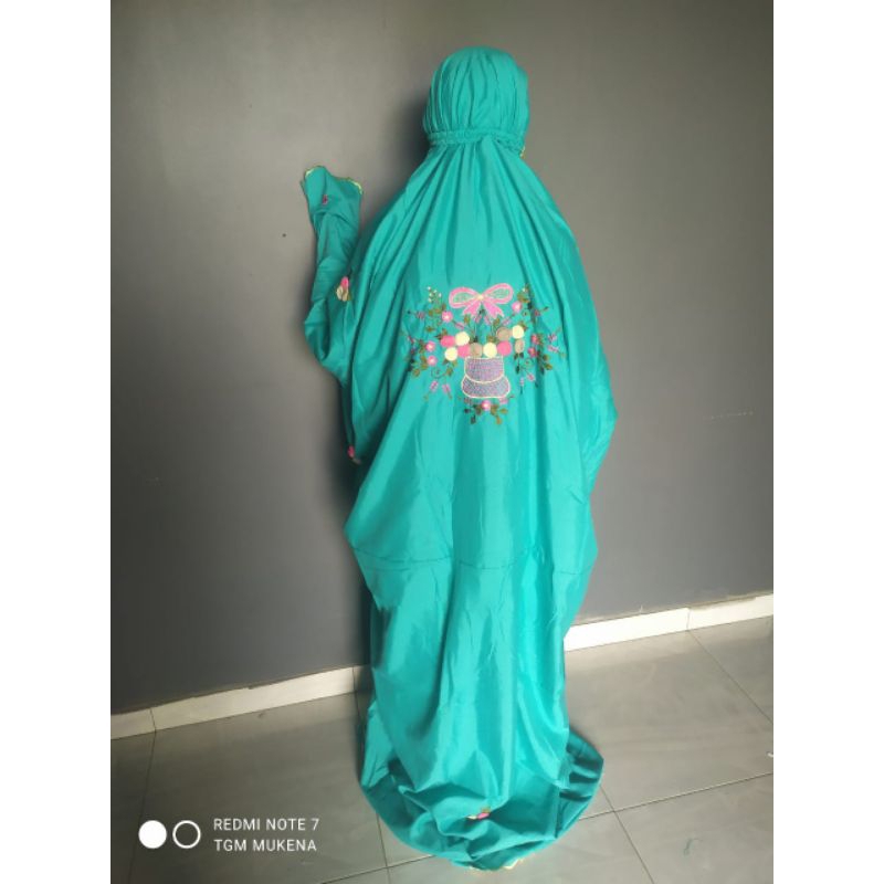 (Ready siap kirim) Mukena katun mikro warna ANAK REMAJA terusan bordir tile untuk kelas SMP mukena t