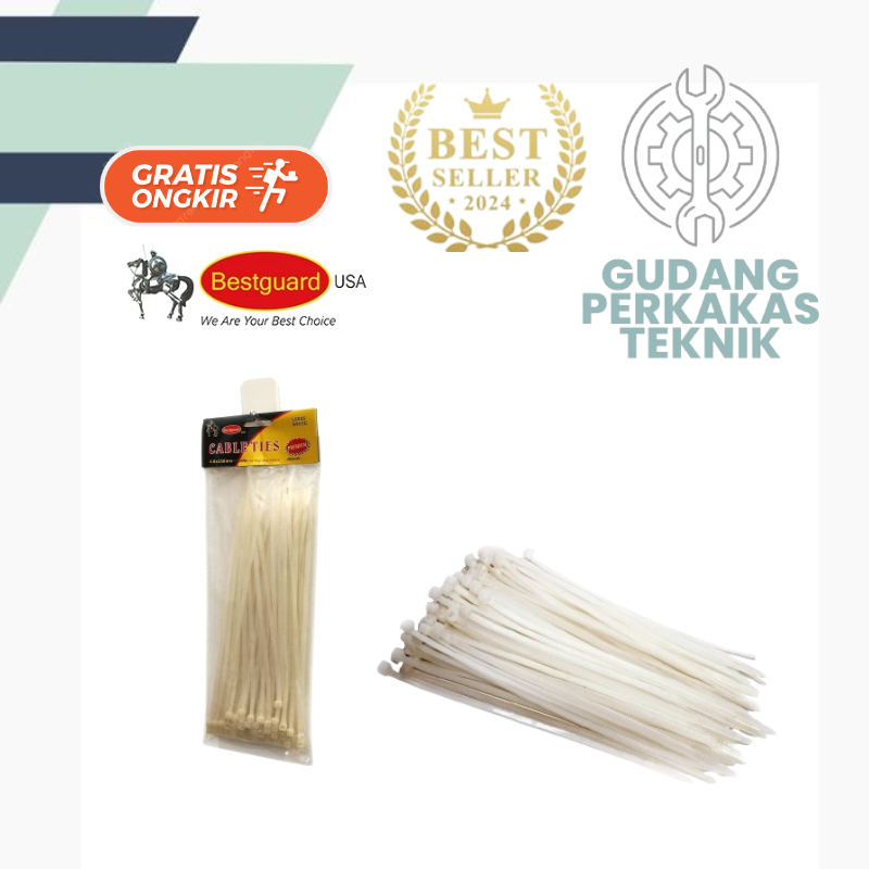 

Bestguard Kabel Ties Putih 4.8 X 250Mm (100Pcs)
