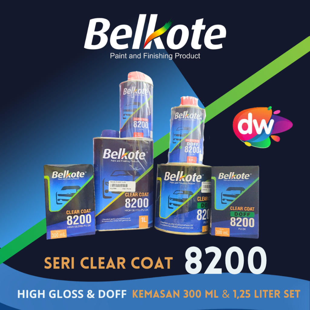 [Sulsel-Sulbar] Belkote Clear Coat Seri 8200 PU 2K (Clear Belkote Seri 8200)