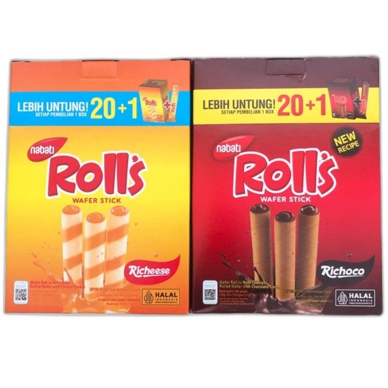 

wafer roll's Nabati 500 an isi 21 pcs