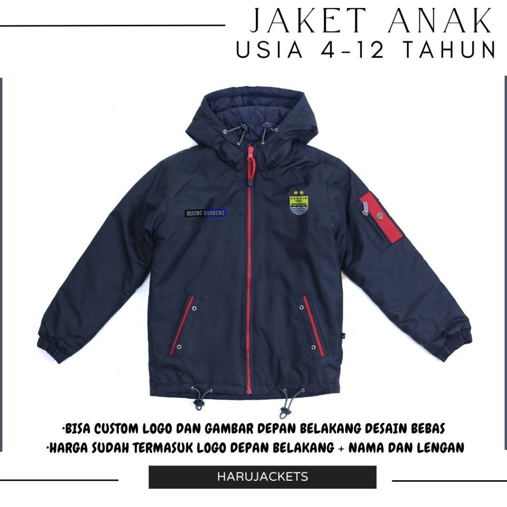 JAKET PERSIB JAKET ELEGANTER ANAK LOGO PERSIB JAKET BOLA ANAK LAKI-LAKI
