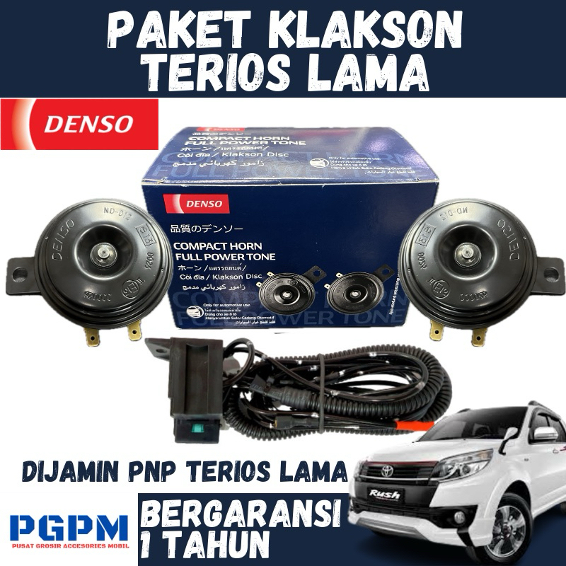 Klakson Mobil Terios Lama 12v Merek Denso Disch Original Gratis Relay Berkualitas