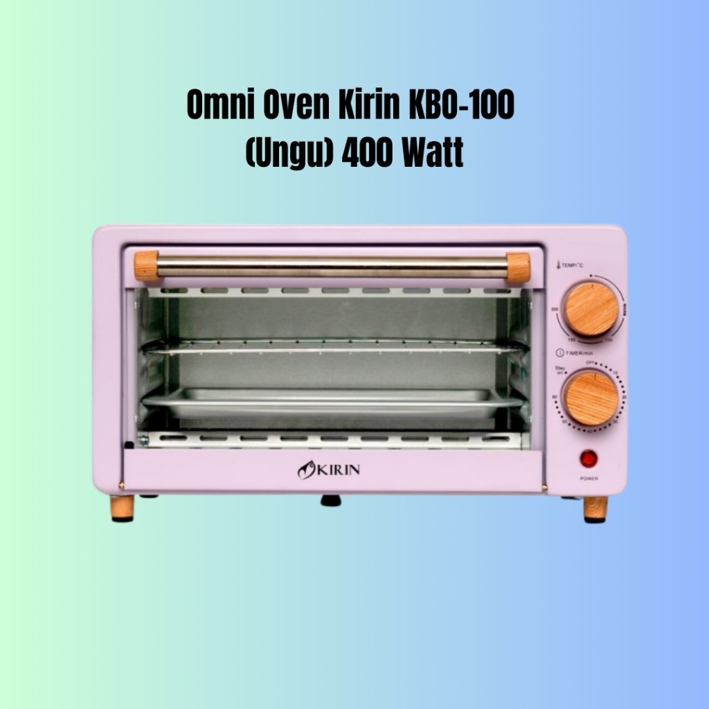 KIRIN Oven Toaster 10 Liter - KBO-100M / Omni Oven Kirin KBO-100 (Ungu) 400 Watt