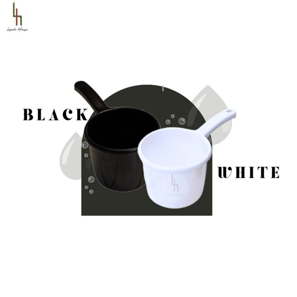 MPW / Gayung Mandi Plastik Hitam Putih / Gayung Putih Plastik / Gayung Hitam Plastik / Gayung Aesthe