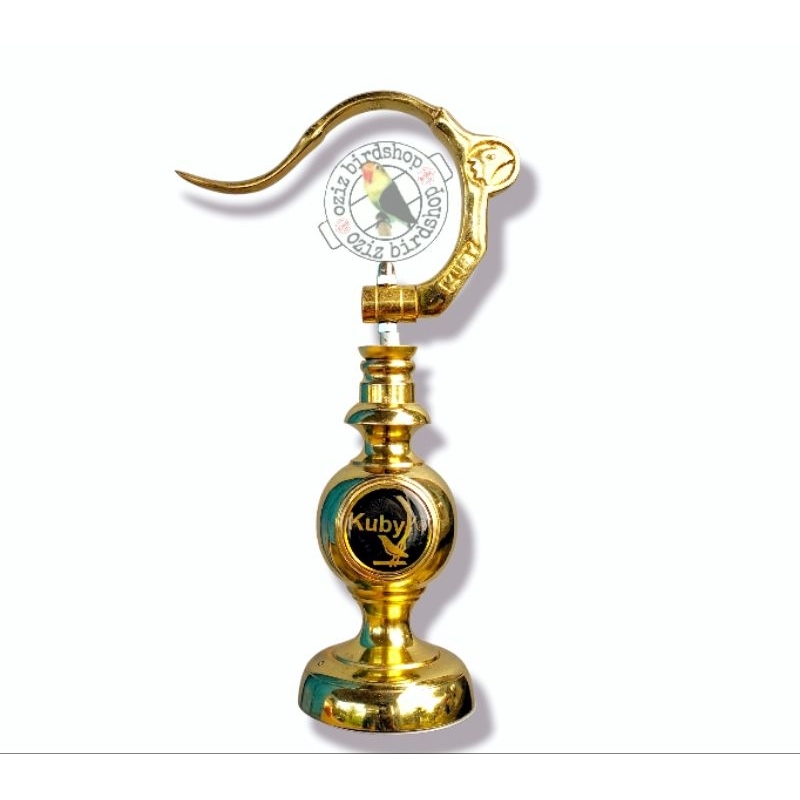 Gantungan lipat dan pion lovebird kuby gold resin