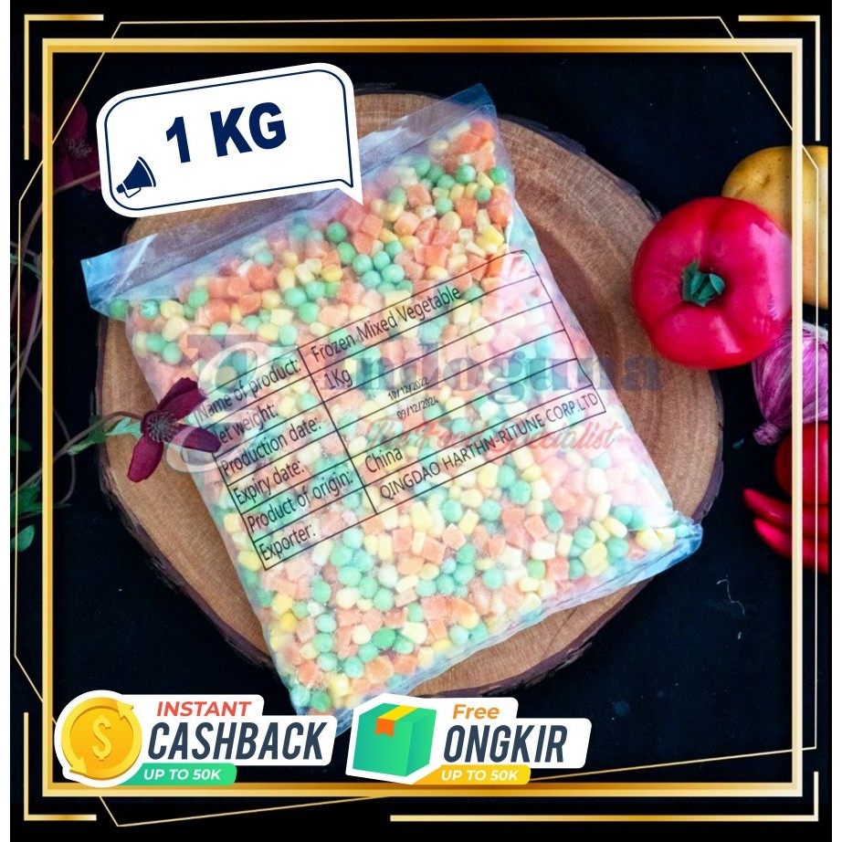 

MIXED VEGETABLE 3 WAYS (SWEETCORN, GREEN PEAS, CARROT) 1 KG