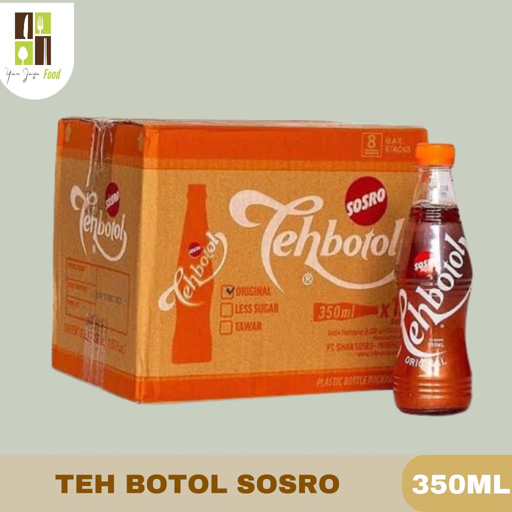 

Teh Botol Sosro / Teh Botol Original / Kemasan Botol 350 ML 1 KARTON / 12 PCS