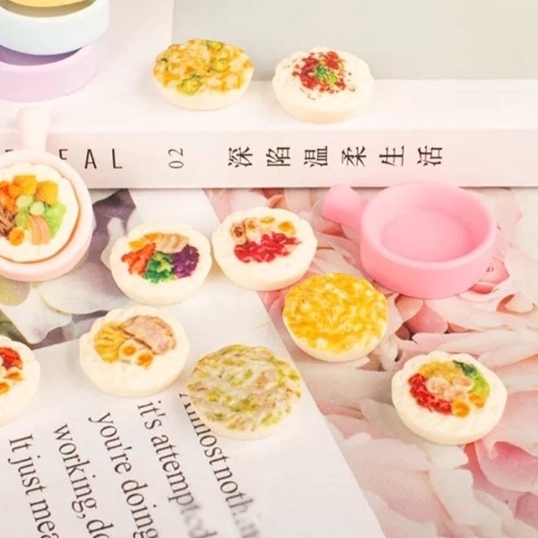 Miniatur Panci Mie Instan Set - Miniatur Teflon Ramen - Mainan Rumah Boneka - Dollhouse Miniature