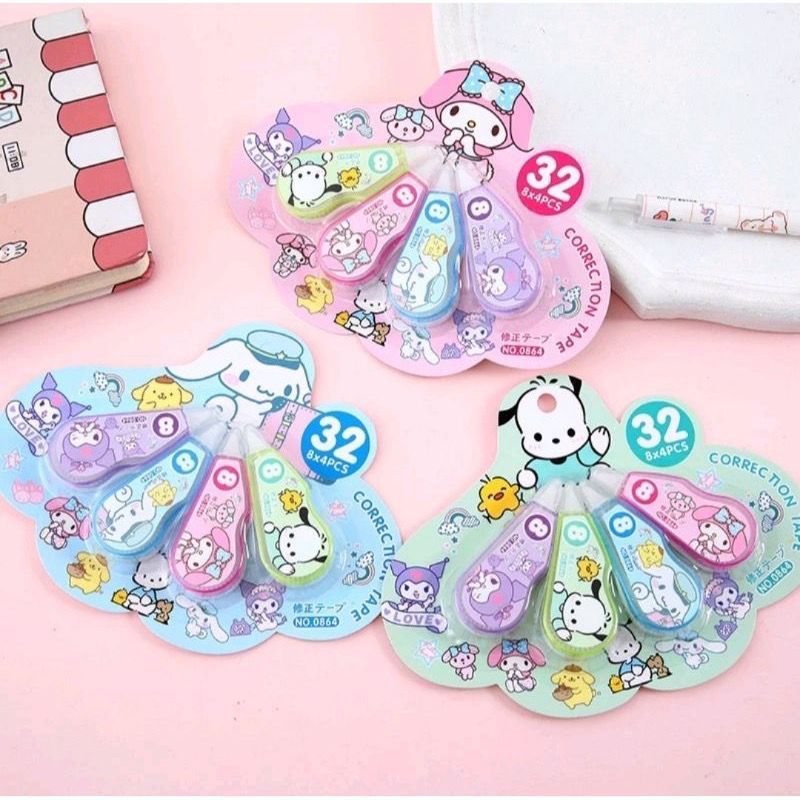 

Tip-X Isi 4 Pcs Karakter Sanrio / Tip-x Motif Lucu