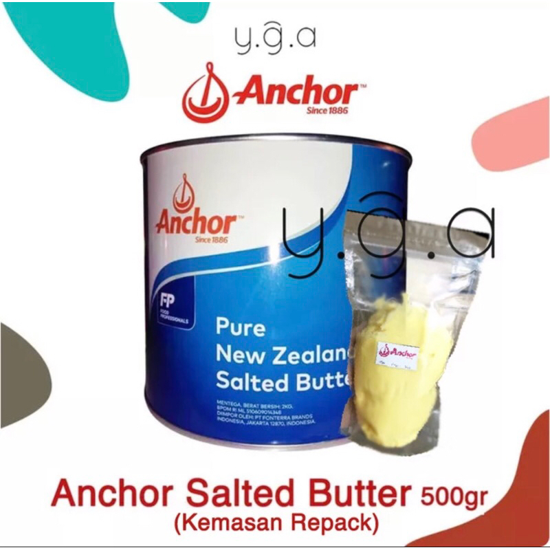 

Anchor Salted Butter REPACK 500gr / Butter Mentega Anchor