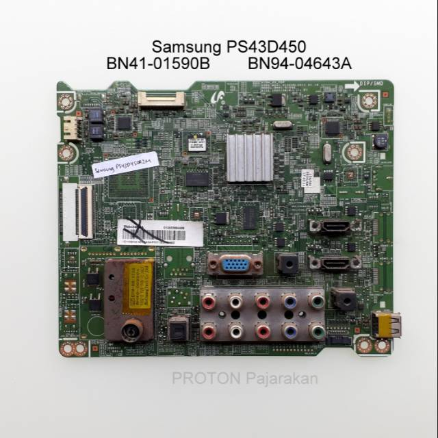 Mainboard PDP TV Plasma Samsung PS43D450 PS43D450A2M Mesin Matherboard BN94-04643A BN41-01590B HIGHT