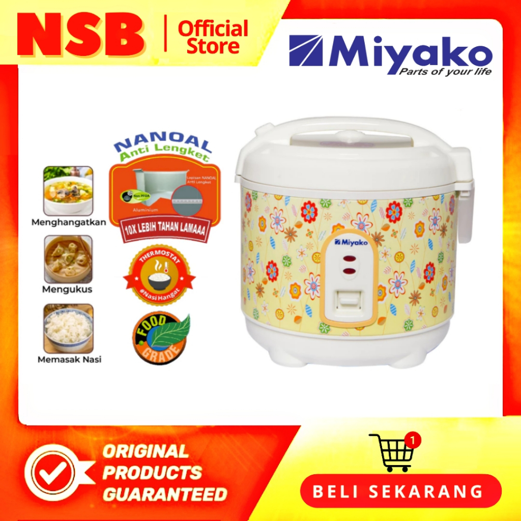 Miyako Magic Com 0,6 Liter MCM-609 Rice Cooker Mejikom Mini Kecil