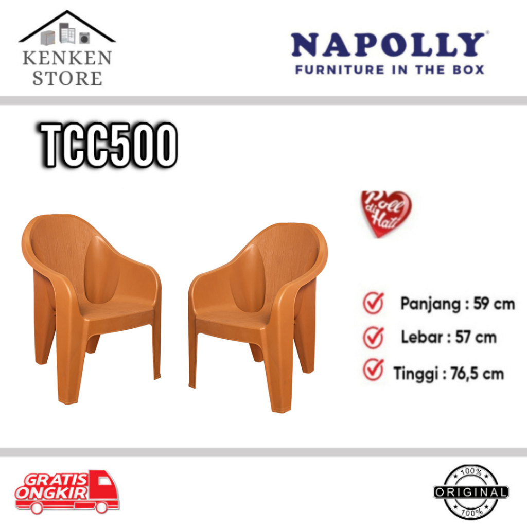 KURSI PLASTIK NAPOLLY TERAS TCC500