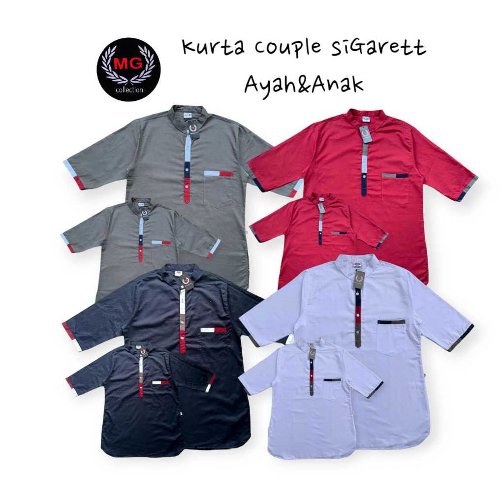 Koko Kurta Couple Ayah Dan Anak // Kurta couple papa dan anak 1-13 Tahun bahan katun premium // koko