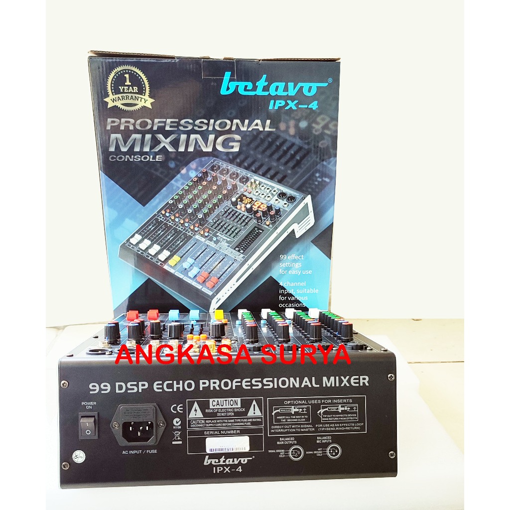 Mixer Betavo IPX4 /IPX 4 ORIGINAL 4 Channel Reverb 99 Dsp Group