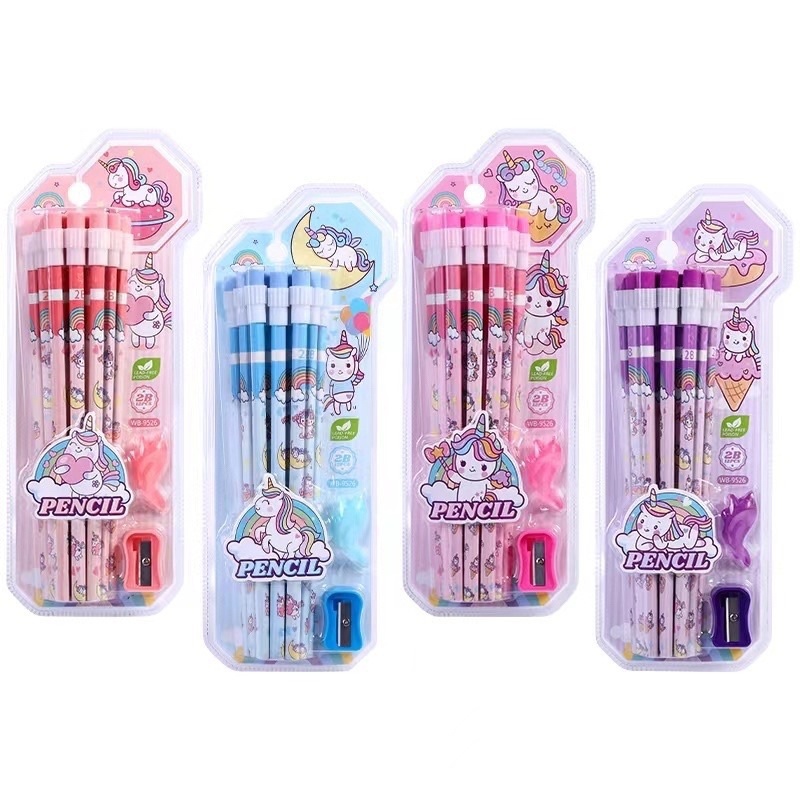 

FYM WEIBO PENCIL 2B SET TYPE WB-9526 + SHARPENER KARAKTER UNICORN KUDA PONY