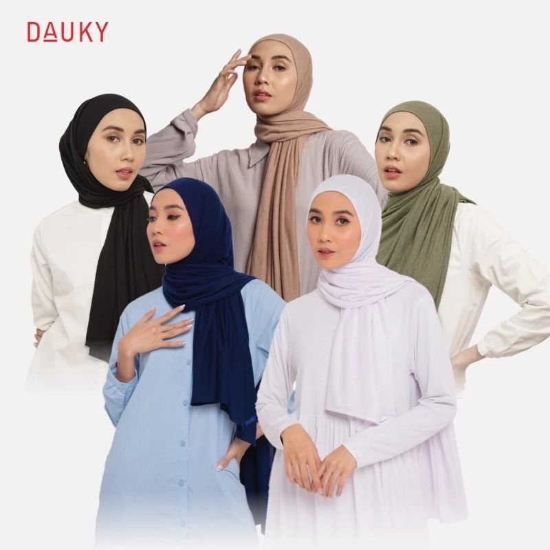 ELZATTA DAUKY HIJAB INSTAN PASHMINA JERSEY KNIT PASHMINA BAHAN RAYON KAOS KNIT ELZATTA JILBAB ELZATT