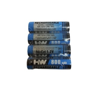 Baterai Batere Ni-Cd HW AA Rechargeable Bisa Di Cas Ulang 800 mAh