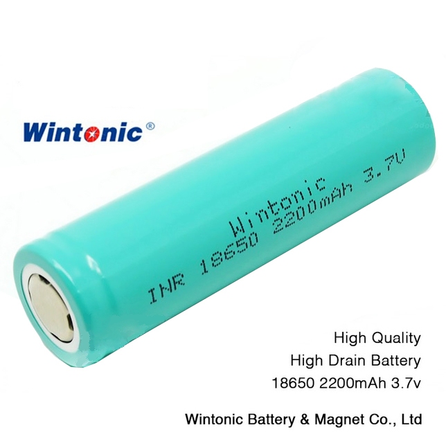 WINTONIC Baterai Rechargeable 18650 INR 3.7V 1 PCS 2200mah Cocok untuk Mod Vape Rokok Elektrik dan S