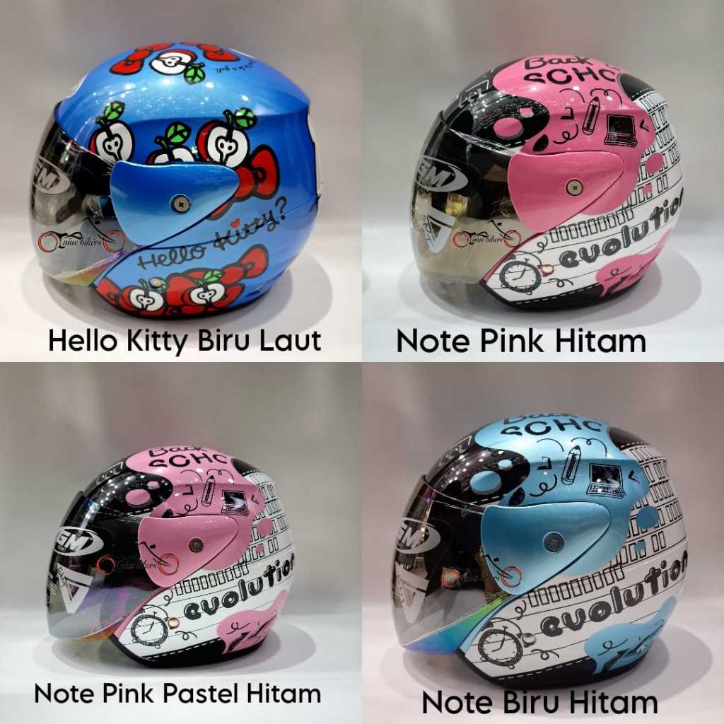 HELM HALF FACE MURAH GM EVOLUTION CORAK MOTIF