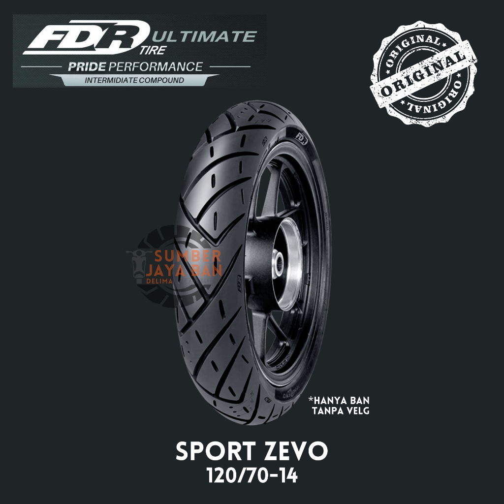 FDR Ultimate Sport Zevo 120/70-14 Tubeless Ring 14 120/70 Tubles