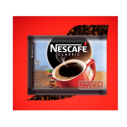 Nescafe Classic sachet 2 gr - isi 10 sachet Tanpa Gula