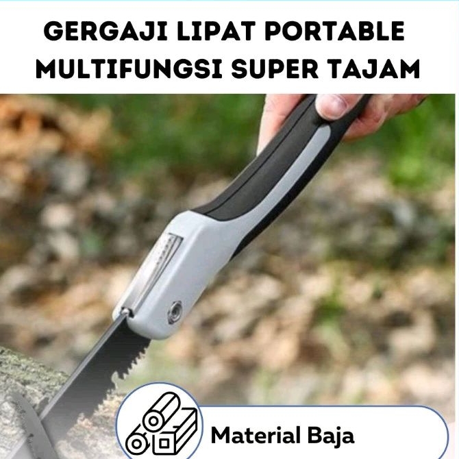 Gergaji Lipat Portable Multifungsi 47cm 210mm Portabel Folding Wood Hand Saw / Alat Pemotong Kayu Da