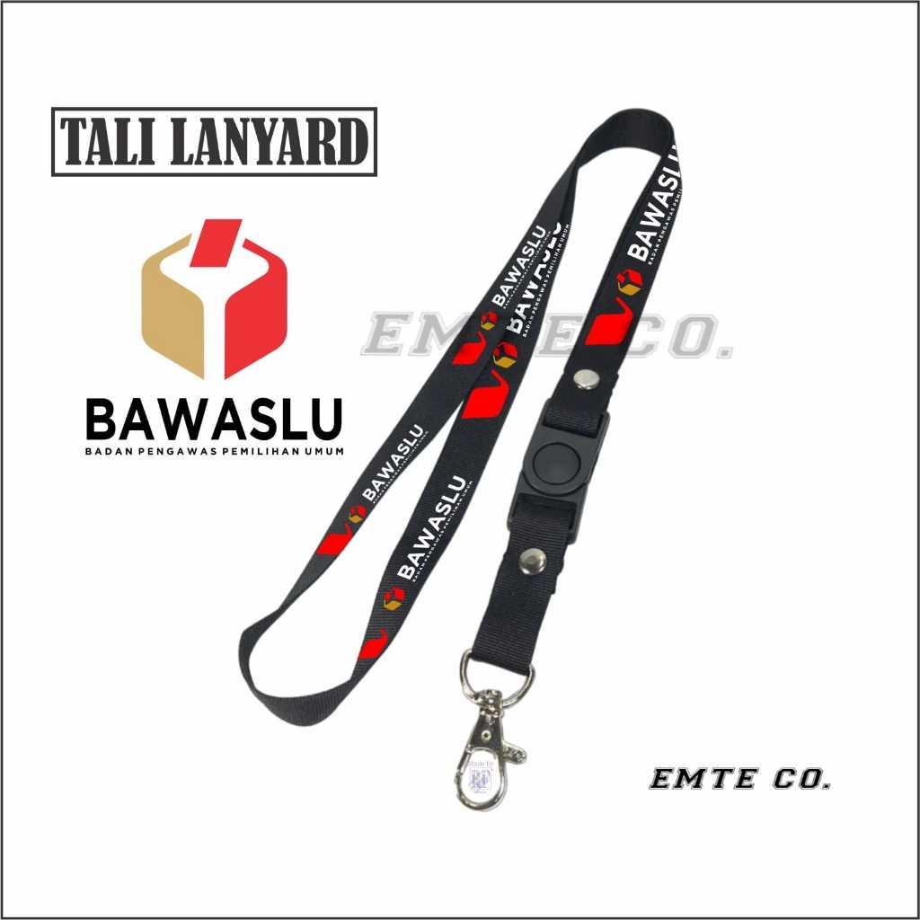 

LANYARD BAWASLU TALI LANYARD GANTUNGAN LEHER ID CARD/GANTUNGAN HP