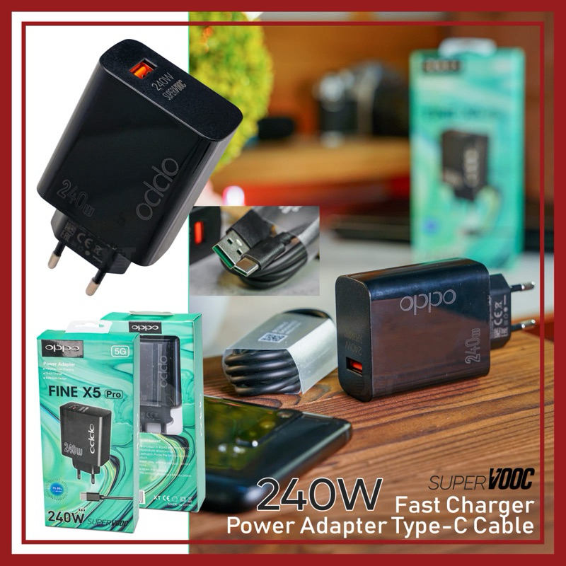 Charger Original Oppo Find X5 Pro 5G Supervooc 240W Black Edition