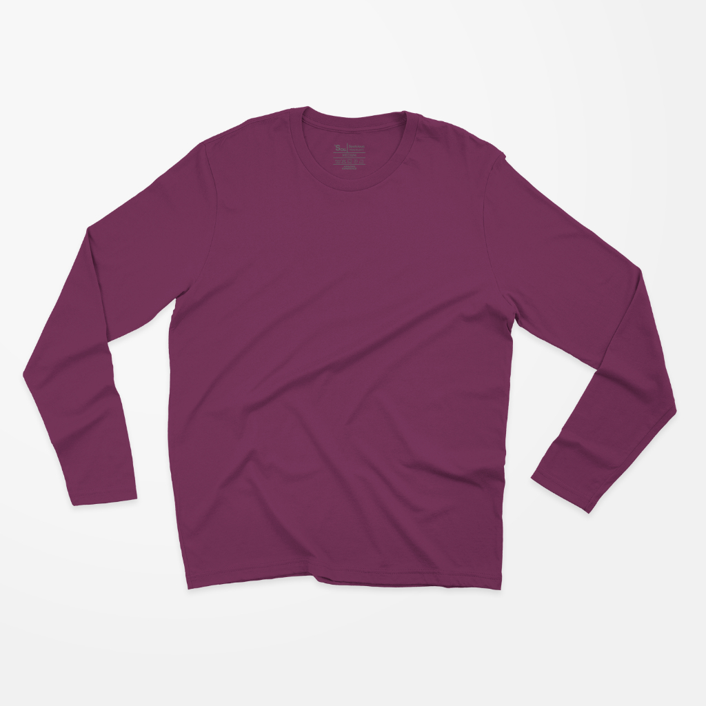 Blank T-shirt Long Sleeve Magenta (Kaos Polos Magenta)