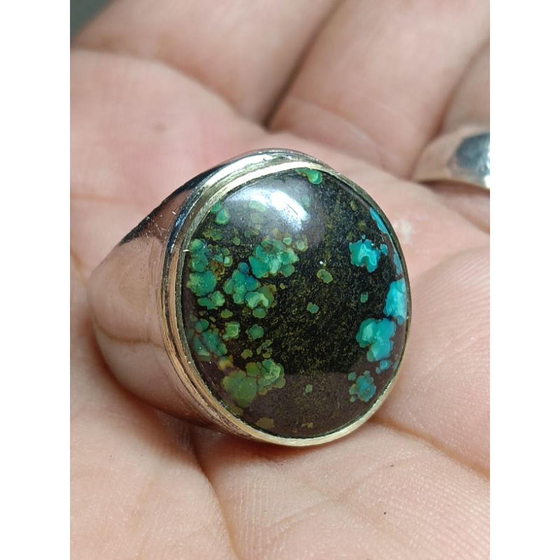 Batu Pirus Hubei Cantik Ceplok Kuro Two Collor Top Hq Natural