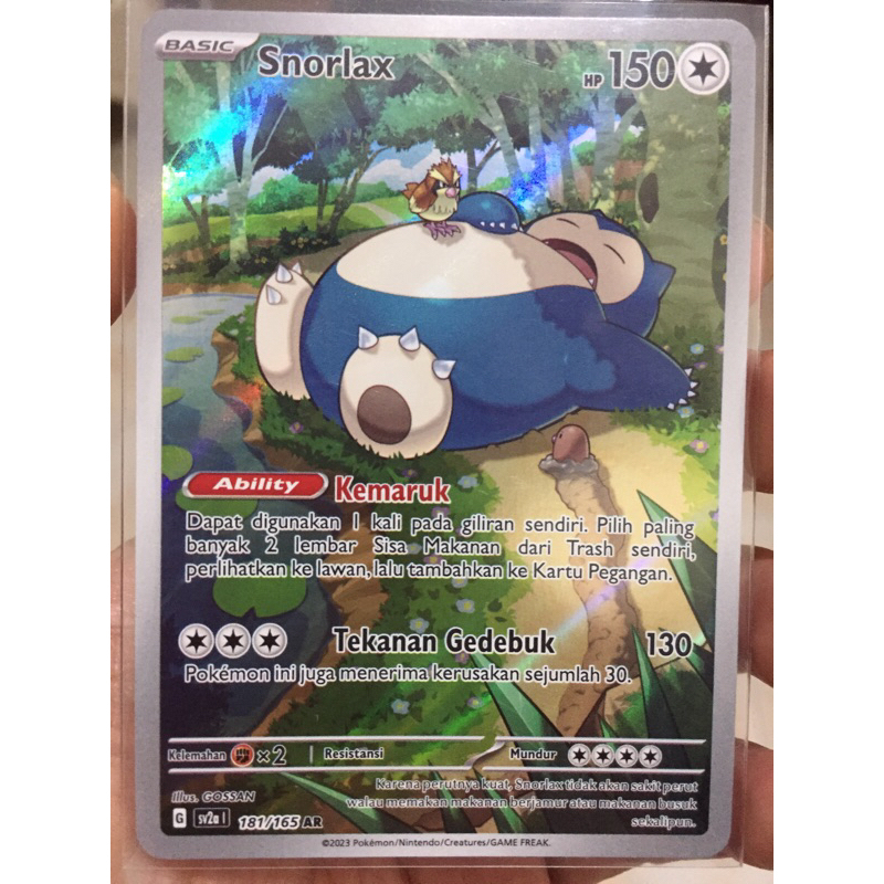 KARTU POKEMON SNORLAX AR INDONESIA HOLO