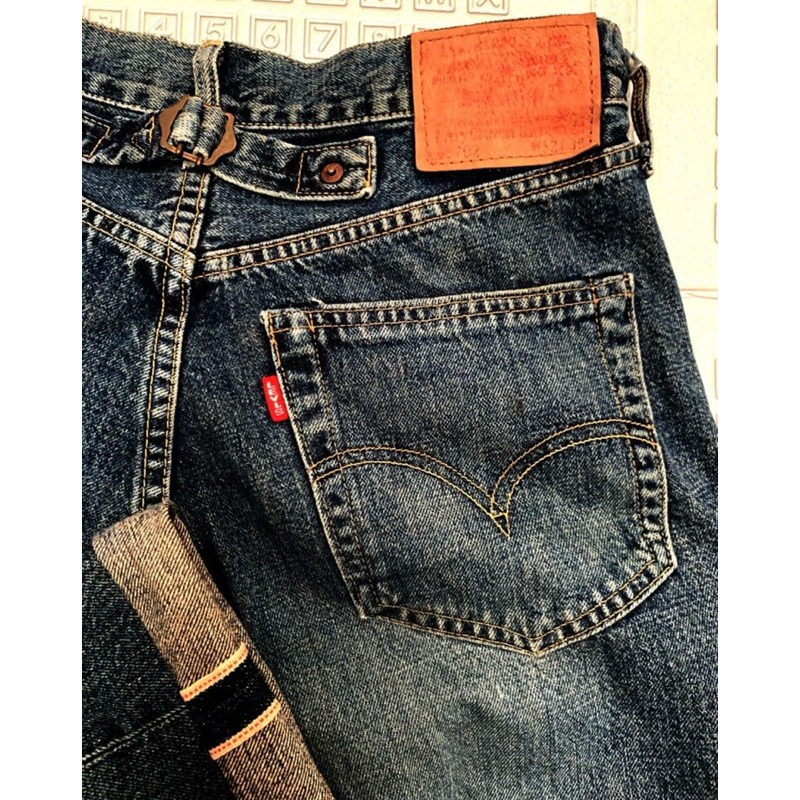 Celana jeans v1ntage Selvedge size 32 prelov second br4nd straight raw denim