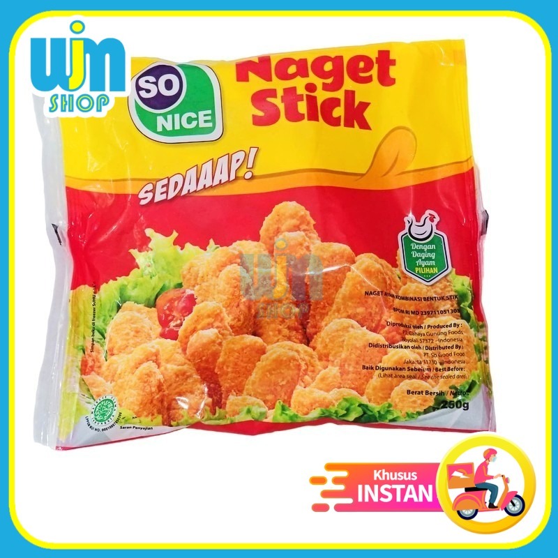 

Sonice Chiken Nugget Ayam STICK Sedap 250 Gram
