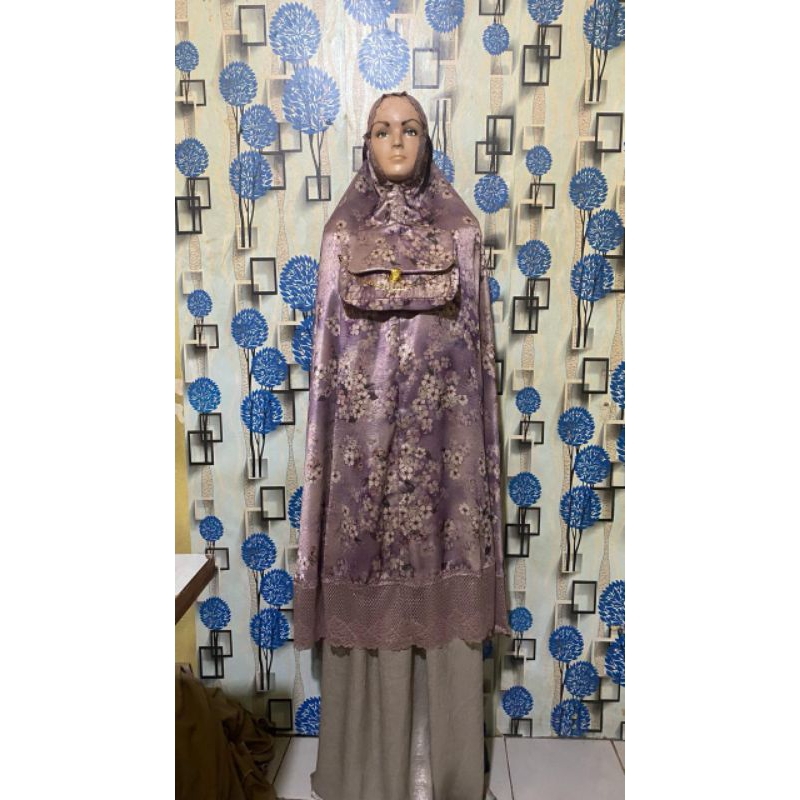 Mukena santorini motif traveling Mukena dewasa Santorini