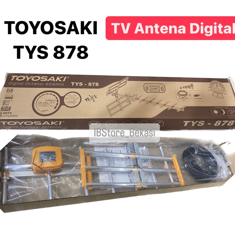 Antena TV Digital Toyosaki TYS 878 / Antena LED Smart TV / Antena TV Analog Support STB