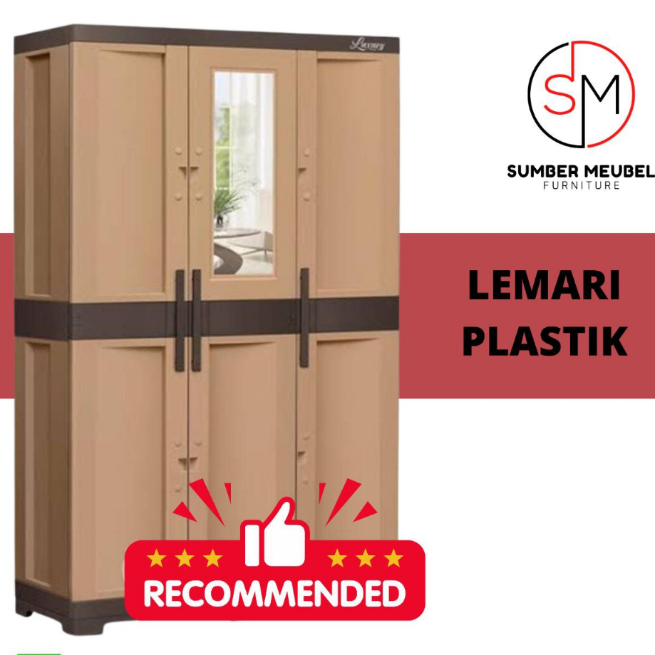 LEMARI PAKAIAN PLASTIK TABITHA LUXURY 3 PINTU