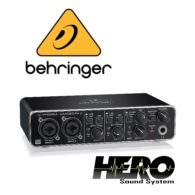 BEHRINGER UMC204 HD - Soundcard Behringer UMC204 HD / UMC204 /UMC 204 HD