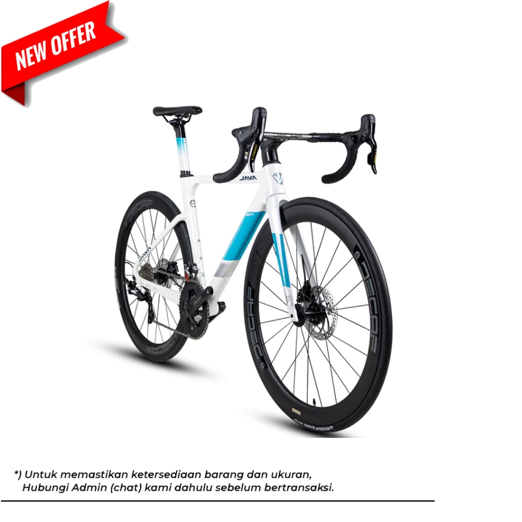 Sepeda Balap Road JAVA Fuoco Top 2X12 Speed Hidrolik Carbon White 2024