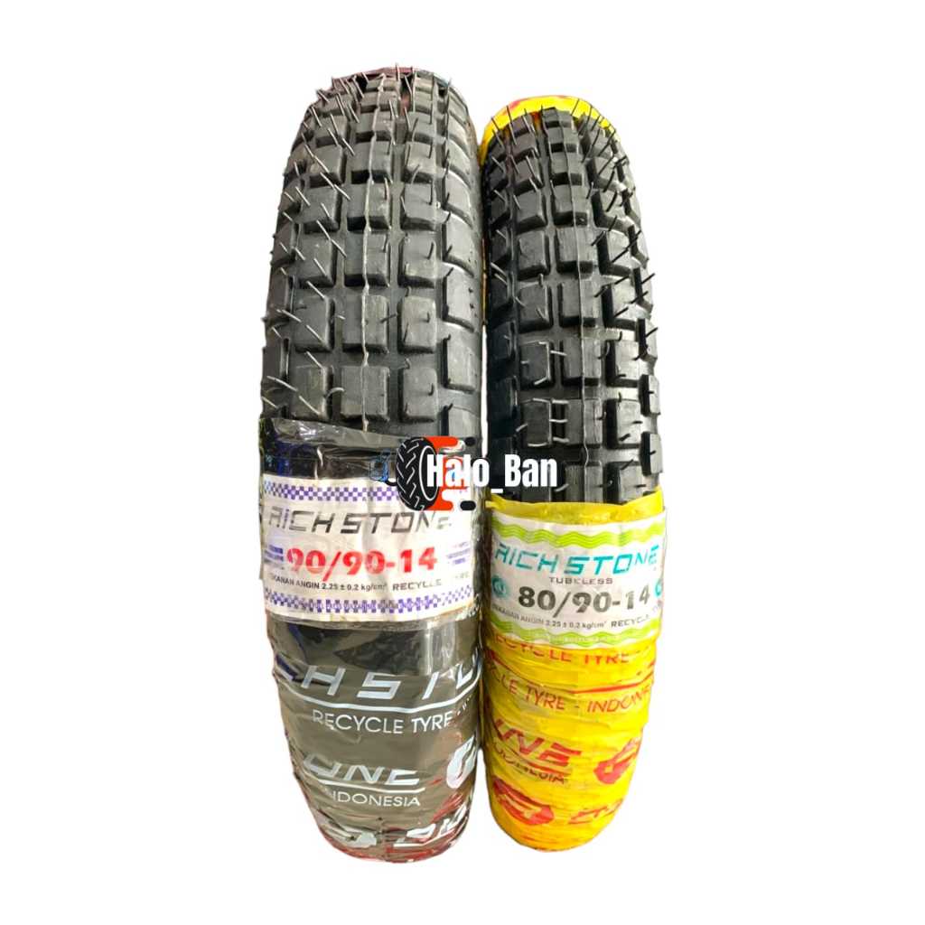 sepasang ban trail tubeles 80/90-14 dan 90/90-14 ring 14 ban 80/90-14 ban motor ring 14 ban trail ba